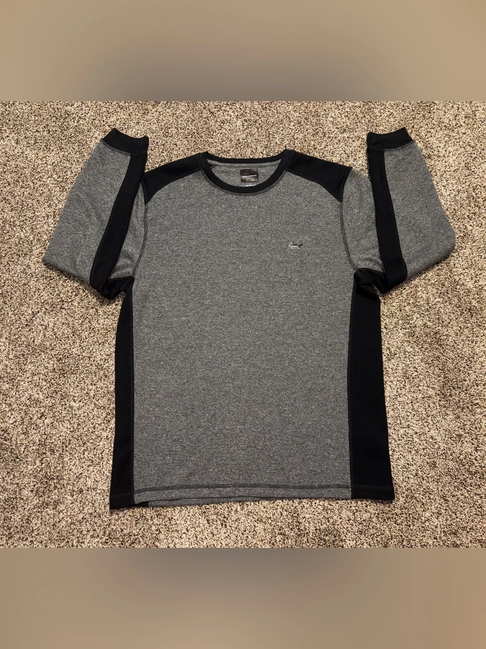 Greg Norman Men’s Lg Long Sleeve Waffle Knit Thermal Performance Pullover - Picture 1 of 7